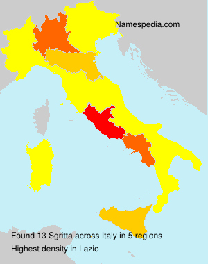 Surname Sgritta in Italy Surname Sgritta in Italy