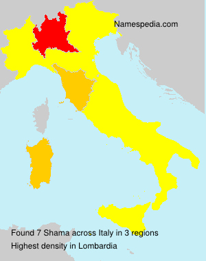 Surname Shama in Italy Surname Shama in Italy