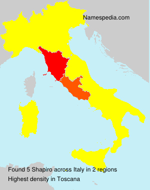 Surname Shapiro in Italy Surname Shapiro in Italy