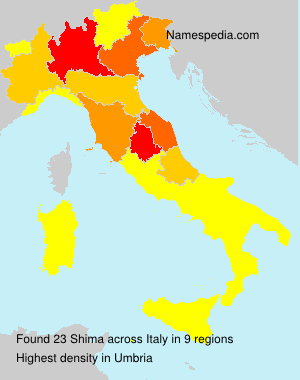 Surname Shima in Italy Surname Shima in Italy