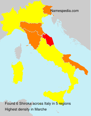 Surname Shiroka in Italy Surname Shiroka in Italy