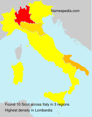 Surname Sicot in Italy Surname Sicot in Italy