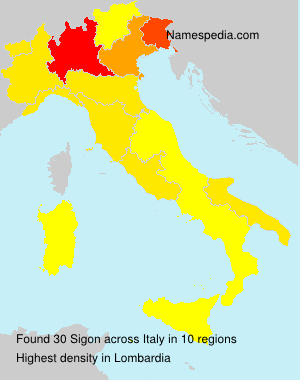 Surname Sigon in Italy Surname Sigon in Italy