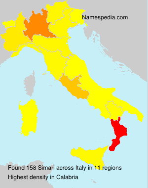 Surname Simari in Italy Surname Simari in Italy