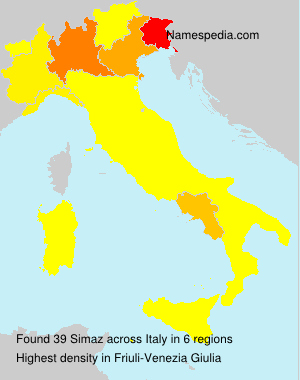 Surname Simaz in Italy Surname Simaz in Italy