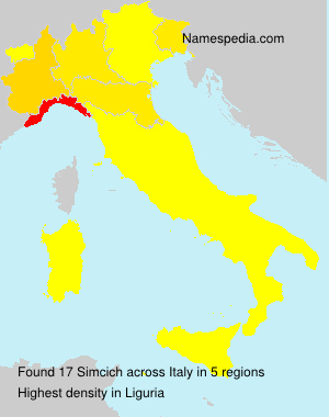 Surname Simcich in Italy Surname Simcich in Italy