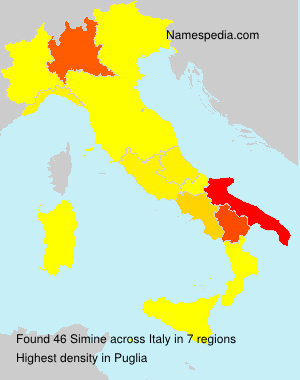 Surname Simine in Italy Surname Simine in Italy