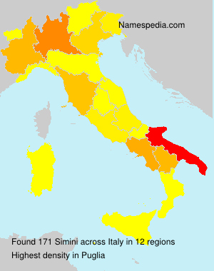 Surname Simini in Italy Surname Simini in Italy