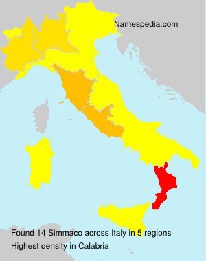 Surname Simmaco in Italy Surname Simmaco in Italy