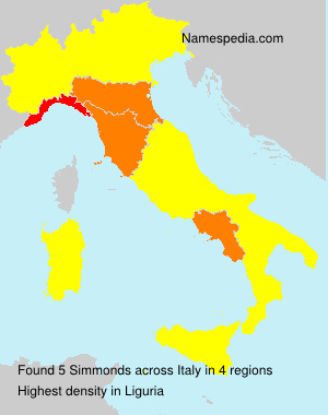 Surname Simmonds in Italy Surname Simmonds in Italy