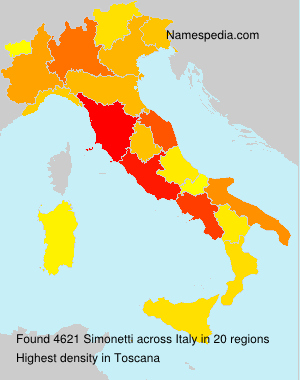 Surname Simonetti in Italy Surname Simonetti in Italy