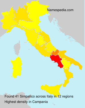 Surname Simpatico in Italy Surname Simpatico in Italy
