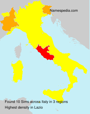 Surname Sims in Italy Surname Sims in Italy