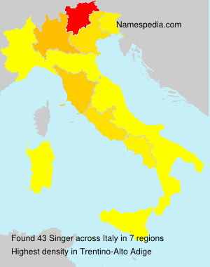 Surname Singer in Italy Surname Singer in Italy