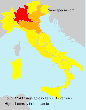 Surname Singh in Italy Surname Singh in Italy