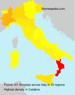Surname Sinicropi in Italy Surname Sinicropi in Italy