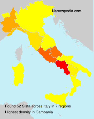 Surname Sista in Italy Surname Sista in Italy