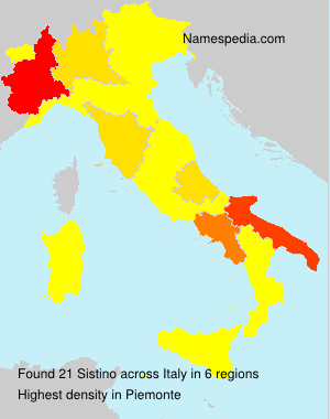 Surname Sistino in Italy Surname Sistino in Italy