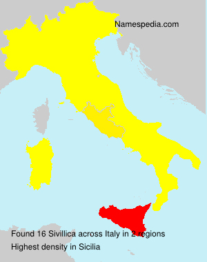 Surname Sivillica in Italy