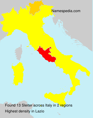 Surname Sleiter in Italy Surname Sleiter in Italy
