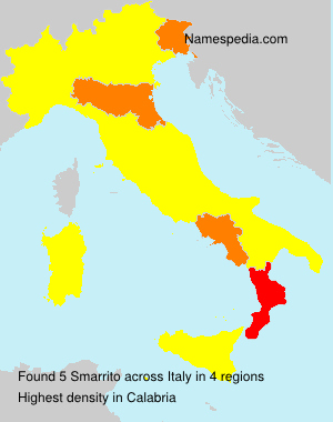 Surname Smarrito in Italy Surname Smarrito in Italy