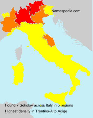 Surname Sokolov in Italy Surname Sokolov in Italy