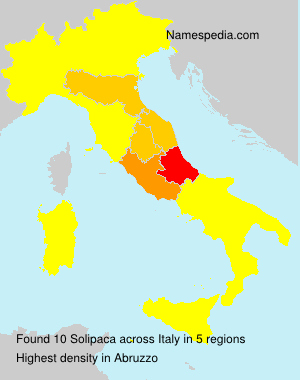 Surname Solipaca in Italy Surname Solipaca in Italy