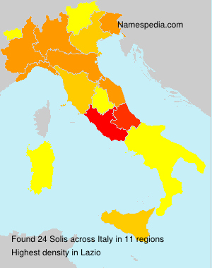 Surname Solis in Italy Surname Solis in Italy