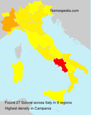 Surname Solone in Italy Surname Solone in Italy