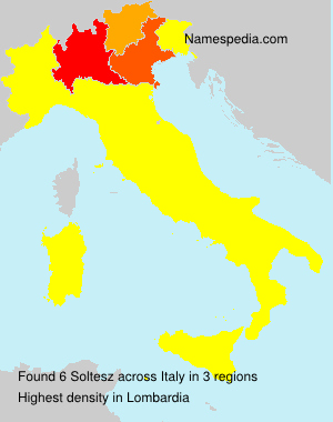 Surname Soltesz in Italy Surname Soltesz in Italy