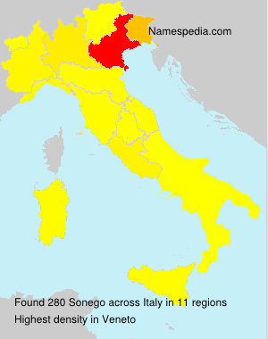 Surname Sonego in Italy Surname Sonego in Italy