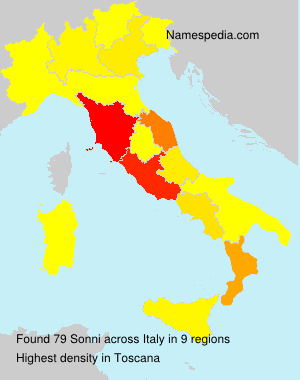 Surname Sonni in Italy Surname Sonni in Italy