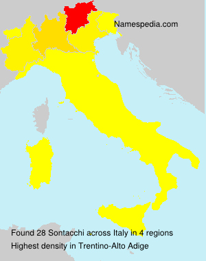 Surname Sontacchi in Italy Surname Sontacchi in Italy