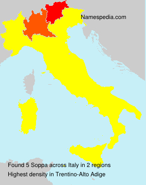 Surname Soppa in Italy Surname Soppa in Italy