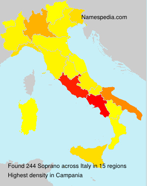 Surname Soprano in Italy Surname Soprano in Italy