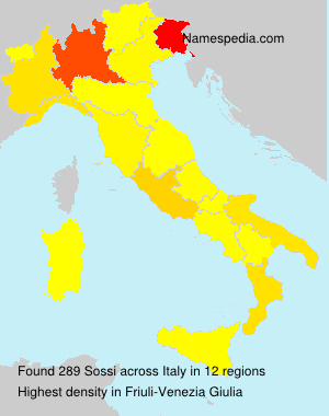 Surname Sossi in Italy Surname Sossi in Italy