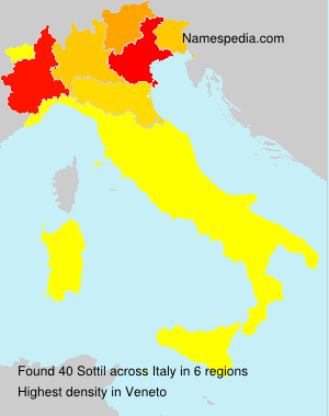 Surname Sottil in Italy Surname Sottil in Italy