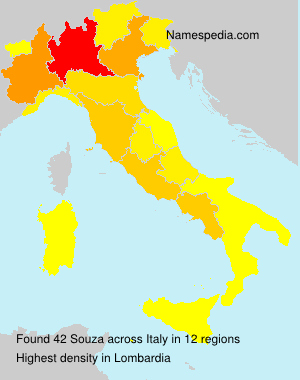 Surname Souza in Italy Surname Souza in Italy