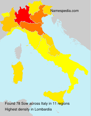 Surname Sow in Italy Surname Sow in Italy