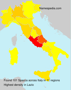 Surname Spacca in Italy Surname Spacca in Italy
