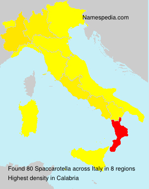Surname Spaccarotella in Italy Surname Spaccarotella in Italy