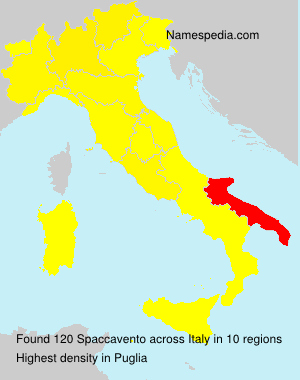 Surname Spaccavento in Italy Surname Spaccavento in Italy
