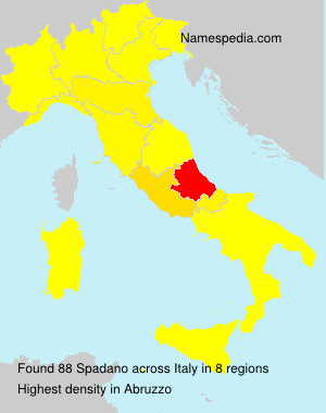 Surname Spadano in Italy Surname Spadano in Italy