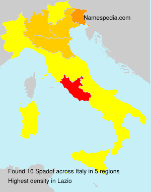 Surname Spadot in Italy Surname Spadot in Italy