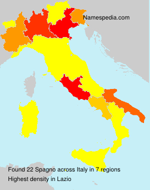 Surname Spagno in Italy Surname Spagno in Italy