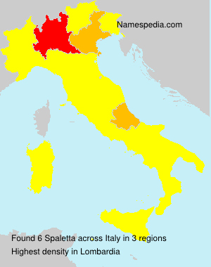 Surname Spaletta in Italy Surname Spaletta in Italy