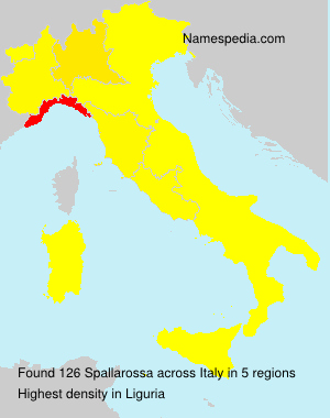 Surname Spallarossa in Italy Surname Spallarossa in Italy