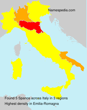 Surname Spanos in Italy