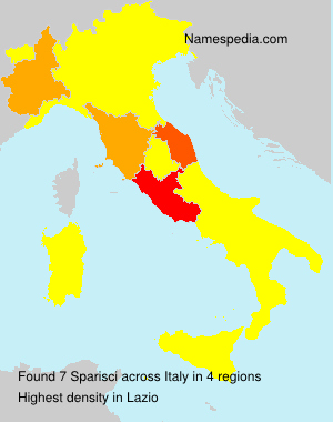 Surname Sparisci in Italy Surname Sparisci in Italy
