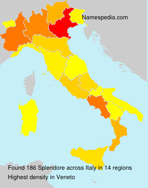 Surname Splendore in Italy Surname Splendore in Italy
